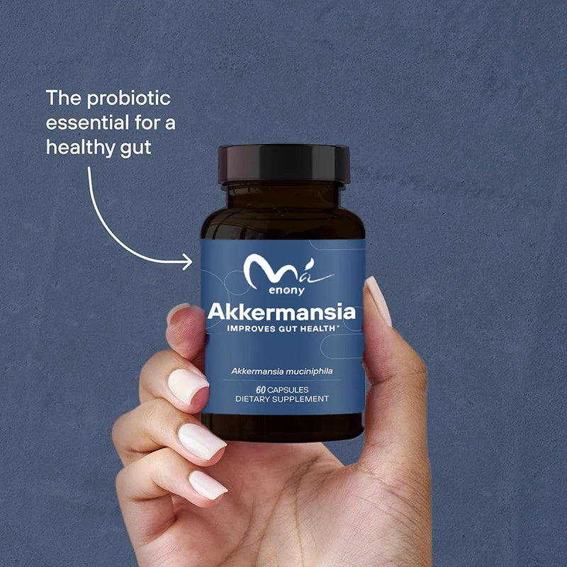 Akkermansia probiotics contain prebiotic fiber -60 capsules,100MAFU live strain,promoting intestinal health for both menandwomen
