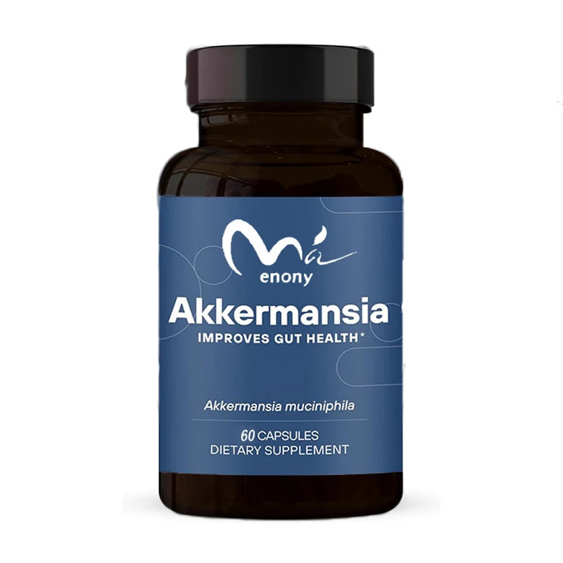 Akkermansia probiotics contain prebiotic fiber -60 capsules,100MAFU live strain,promoting intestinal health for both menandwomen