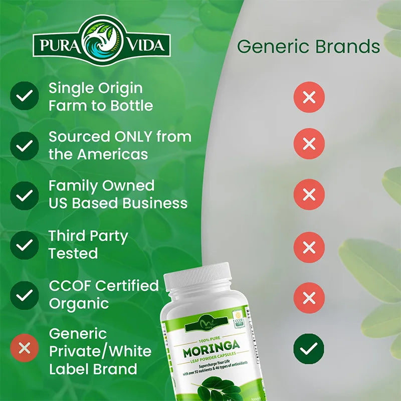 Moringa Oleifera 1000mg Per Serving | Made with Organic Moringa Leaf Powder, Superfood Antioxidant & Immune Support