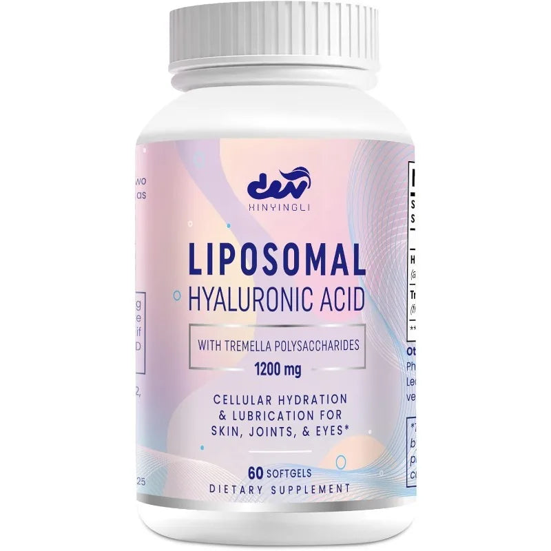Liposomal Hyaluronic Acid Supplement - Dietary Hyaluronic Acid Capsules, Dual Strength Skin Moisturizing, Joint Lubrication