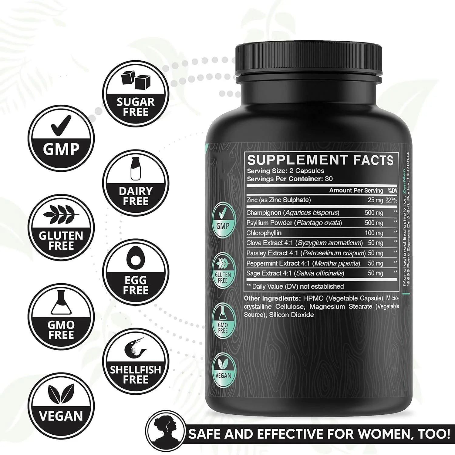Deodorizing capsules eliminate body odor and vegetarian capsules